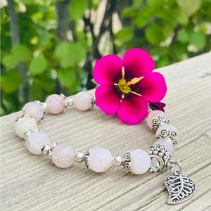 Rose quartz natural stone bracelet